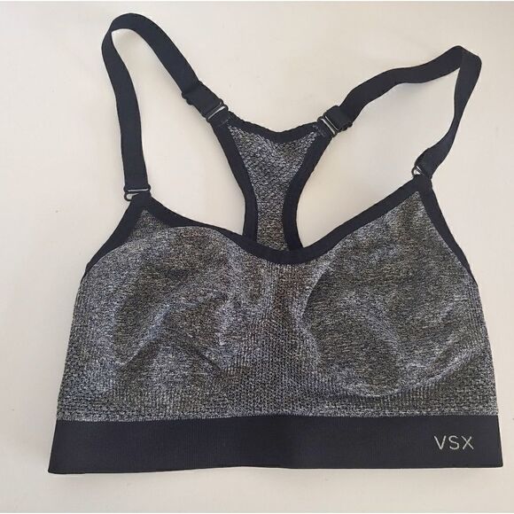 VSX Sport Victoria's Secret Sports Bra Grey and Black Size S - Picture 1 of 4
